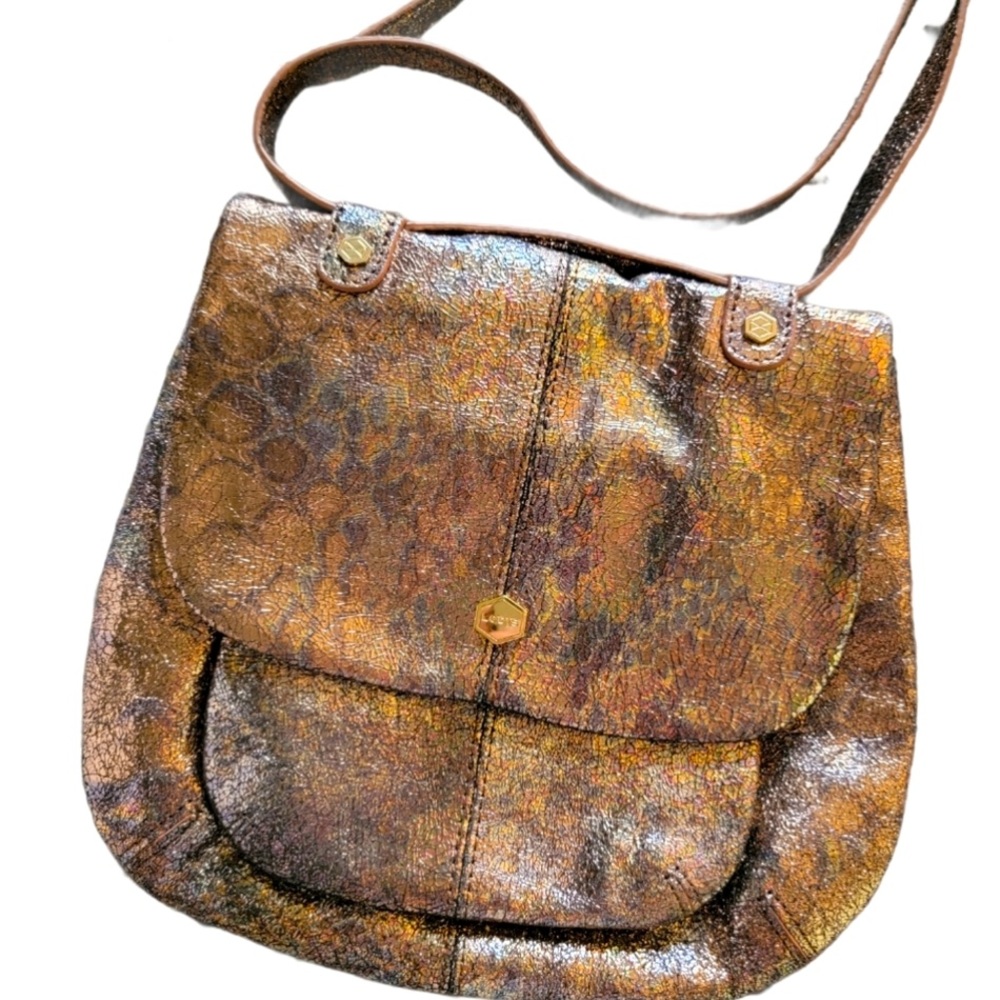 LODIS METALLIC LEATHER CROSSBODY BAG